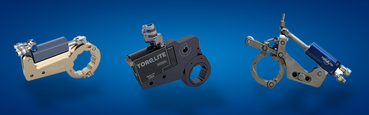 TorqLite high-performance hydraulic wrenches for industrial use.