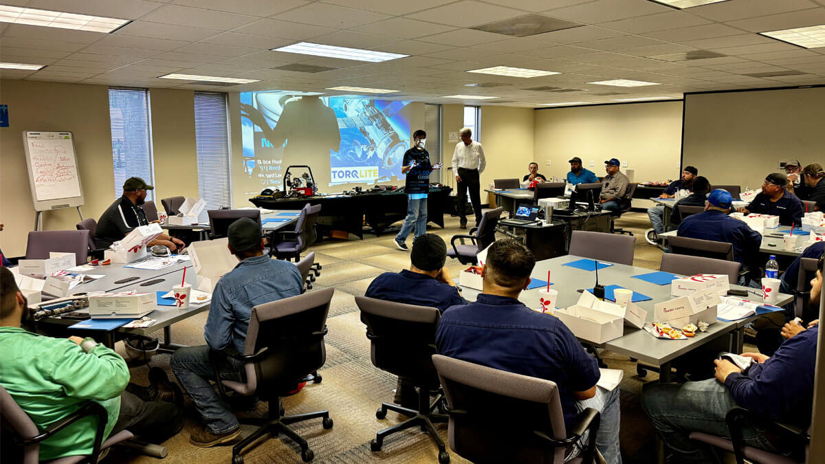 Torqlite training on industrial bolting systems, helping you find a company specializing in expert bolting solutions.