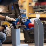 Torqlite compact hydraulic torque wrench in use, illustrating how to choose the right tool for tight spaces.